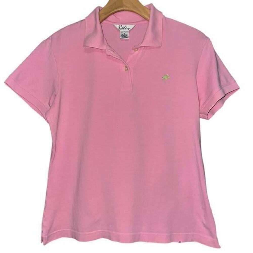 Lilly Pulitzer White Label Vintage Women’s Size M Pink Short Sleeve Polo Shirt